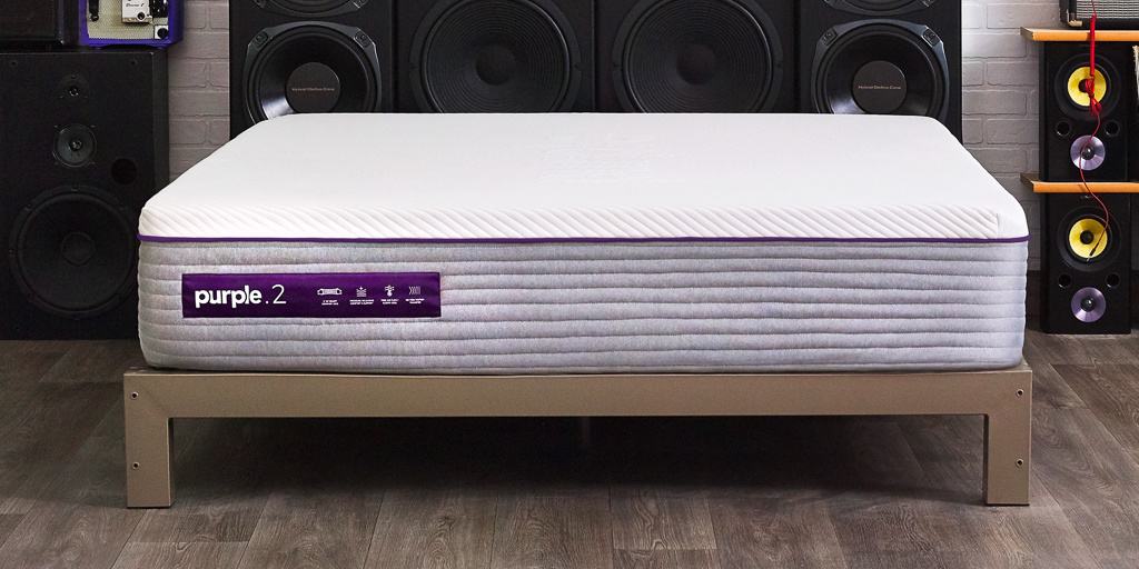 purple white mattress.cover