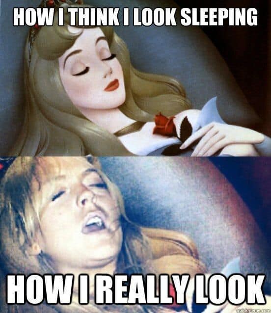 how I think I look sleeping, how I really look