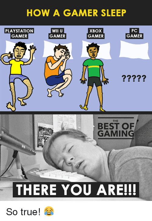 how a gamer sleep