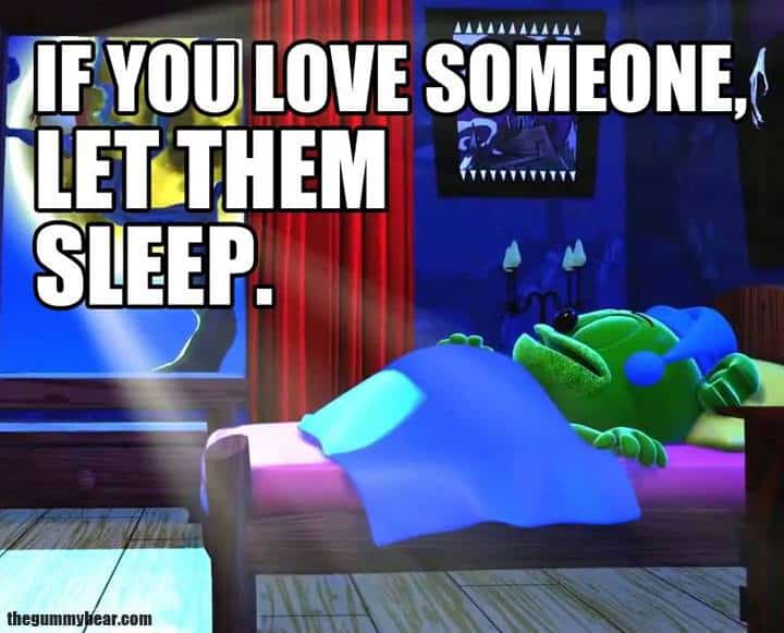 if you love someone, let they sleep